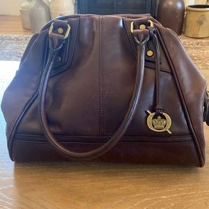 Born leather double handles bag